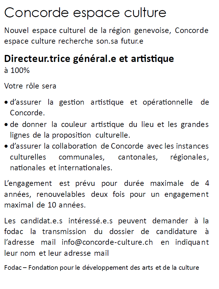 Concorde espace culture engage